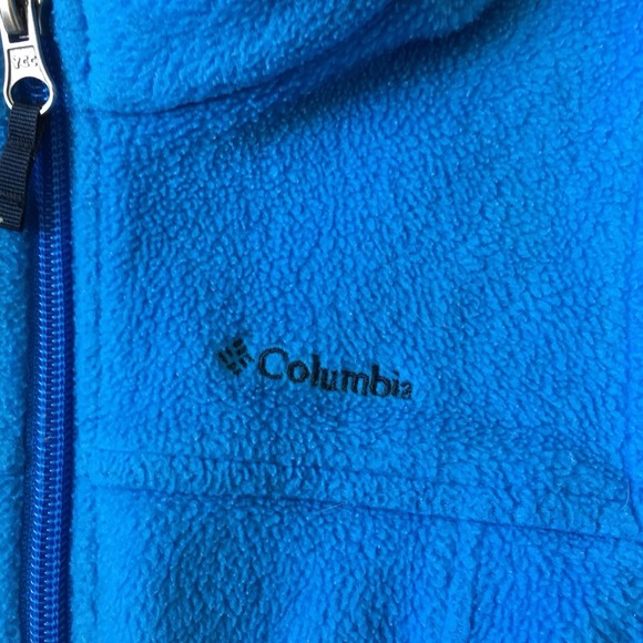 Columbia Fleece Jacket Toddler Size 12-18 Mo. Bright Blue Full Zip - Picture 6 of 8
